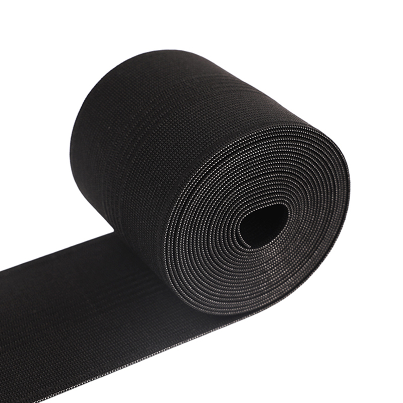 Elástico de punto negro de 8 cm