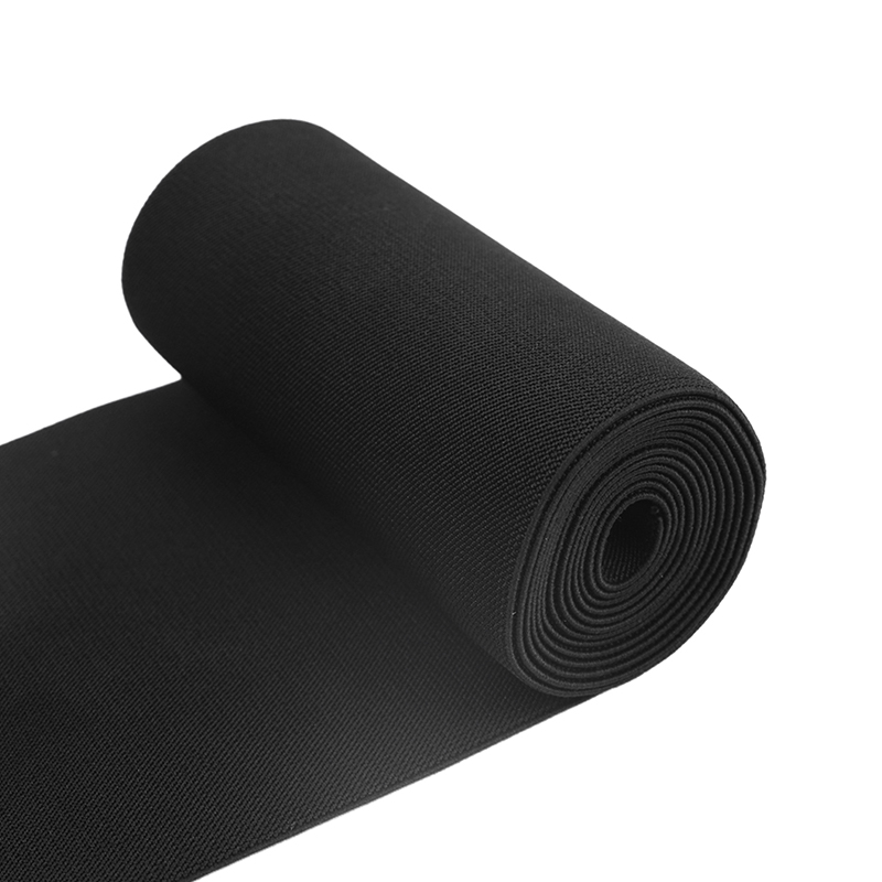 Elástico tejido negro de 8 pulgadas