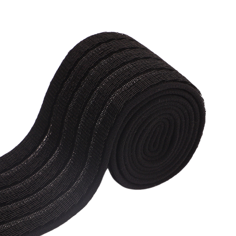 Paneles elásticos de velcro negro de 7 cm