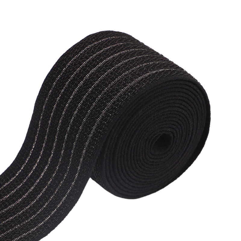 Paneles elásticos de velcro negro de 6 cm